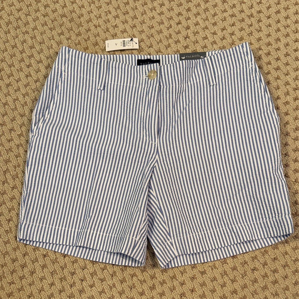 Talbots Seersucker Women 6” Shorts